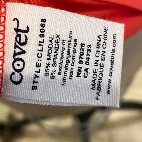 Covet sleeveless modal spandex summer vacation dress orange/red size XS - Picture 10 of 11